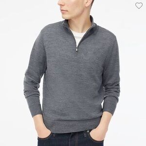 J. CREW factory Machine-washable merino wool-blend half-zip sweater men’s large